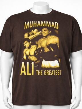 Muhammad Ali The Greatest Graphic T Shirt 5XL Brown Boxing Tee NWOT